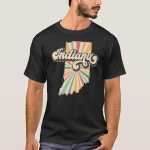 Indiana Zuhause Staat US Vintag Retro Country Patr T-Shirt