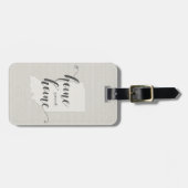 Indiana - Zuhause Sweet Zuhause burlap look Gepäckanhänger (Vorderseite horizontal)