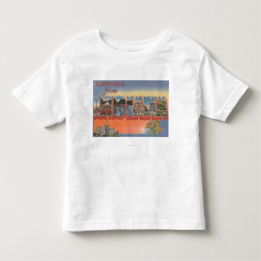IndianaLarge Buchstabe ScenesIndiana Kleinkind T-shirt (Vorderseite)