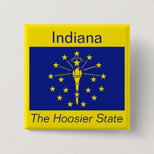 Indianan Flaggen-Knopf Button (Vorderseite)