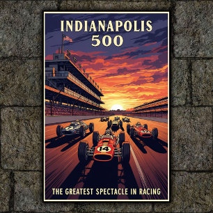 Indianapolis 500 Vintages Wall-Poster der 1960er J Poster
