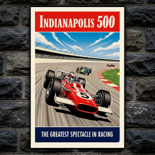 Indianapolis 500 Vintages Wall-Poster der 1960er J Poster