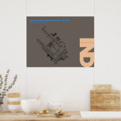 Indianapolis Airport (IND) Diagramm Poster (Küche)
