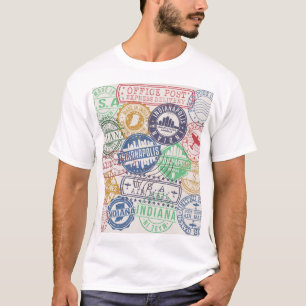 Indianapolis Briefmarke: Reisen Siegel Set. T-Shirt