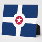 Indianapolis City Flag Plaque Fotoplatte (Seite)