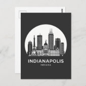 Indianapolis City Indiana Postkarte (Vorne/Hinten)