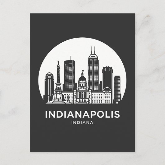 Indianapolis City Indiana Postkarte (Vorderseite)