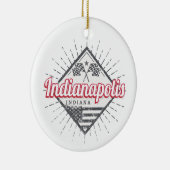 Indianapolis City Indiana Vereinigte Staaten USA Keramik Ornament (Rechts)