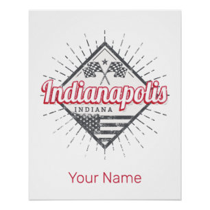Indianapolis City Indiana Vereinigte Staaten USA Poster