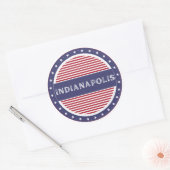 Indianapolis City Pride Emblem – American Identity Runder Aufkleber (Umschlag)