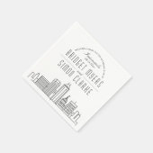 Indianapolis Deko Skyline | Hochzeitsveranstaltung Serviette (Ecke)