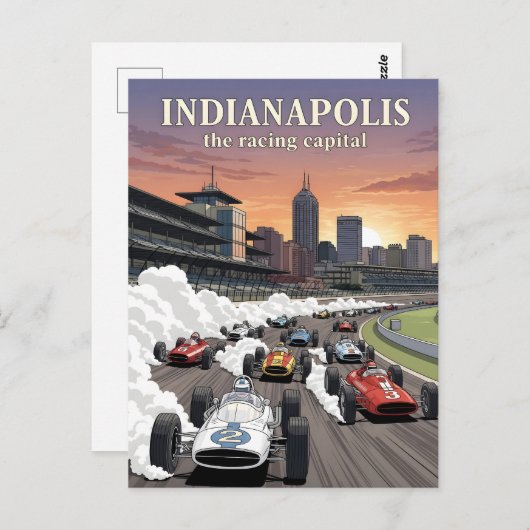 Indianapolis - die Hauptstadt der Weltmeisterschaf Postkarte (Vorne/Hinten)