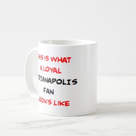 indianapolis fan, loyal kaffeetasse (Vorderseite Links)