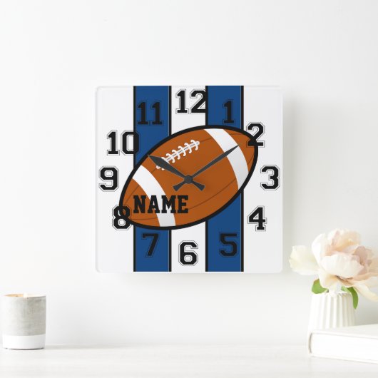 Indianapolis färbt Fußball-Wanduhr Quadratische Wanduhr (Zuhause)