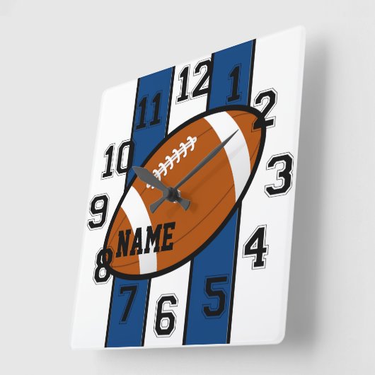 Indianapolis färbt Fußball-Wanduhr Quadratische Wanduhr (Winkel)