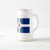 Indianapolis-Flagge Bierglas (VorderseiteRechts)