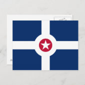 Indianapolis-Flagge Postkarte (Vorne/Hinten)