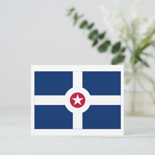Indianapolis-Flagge Postkarte (Stehend Vorderseite)