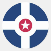 Indianapolis-Flagge Runder Aufkleber (Vorderseite)