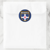 Indianapolis-Flagge Runder Aufkleber (Tasche)