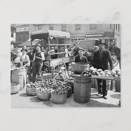 Indianapolis Gemüsemarkt, 1908 Postkarte (Vorderseite)