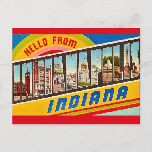 Indianapolis Gruß Postkarte (Vorderseite)