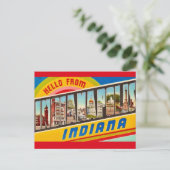 Indianapolis-Grußpostkarte Postkarte (Stehend Vorderseite)