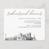 Indianapolis Hochzeit Elegantes Probe Dinner Begleitkarte (Vorderseite)