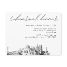 Indianapolis Hochzeit Elegantes Probe Dinner