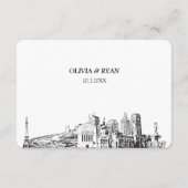 Indianapolis Hochzeit traditionelle UAWG Option Begleitkarte (Rückseite)