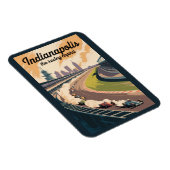 Indianapolis Illustration Travel Art Vintage Magnet (Rechte Seite)