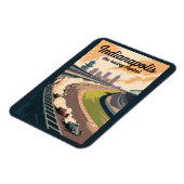 Indianapolis Illustration Travel Art Vintage Magnet (Linke Seite)