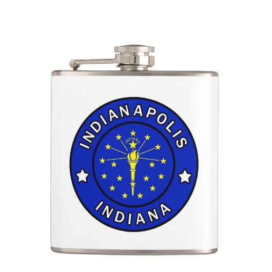 Indianapolis Indiana Flachmann (Vorderseite)