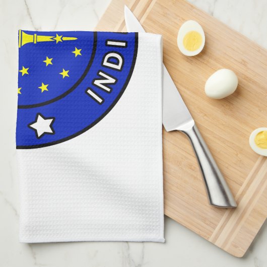 Indianapolis Indiana Geschirrtuch (Viertel Falte)