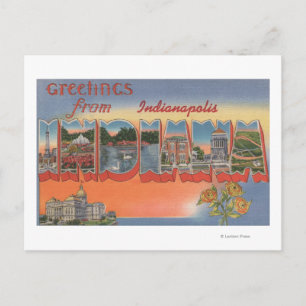 Indianapolis, Indiana - Große Briefszenen 4 Postkarte