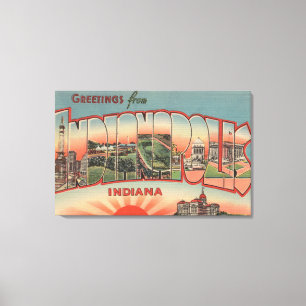 Indianapolis, Indiana - große Buchstabe-Szenen 2 Leinwanddruck
