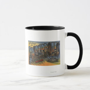 Indianapolis, Indiana - große Buchstabe-Szenen Tasse