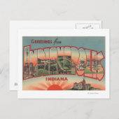 Indianapolis, Indiana - Große Buchstabenszenen 2 Postkarte (Vorne/Hinten)