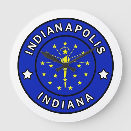 Indianapolis Indiana Große Wanduhr (Vorderseite)