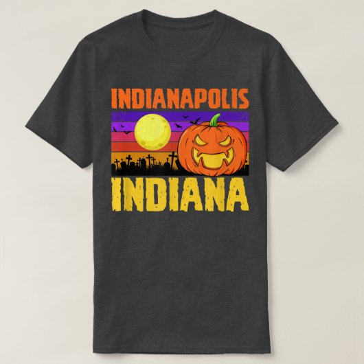 Indianapolis Indiana Happy Halloween Party Local C T-Shirt (Design vorne)