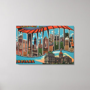 Indianapolis, Indiana (Hauptstadt Gebäude) Leinwanddruck
