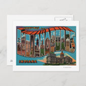 Indianapolis, Indiana (Hauptstadt Gebäude) Postkarte (Vorne/Hinten)