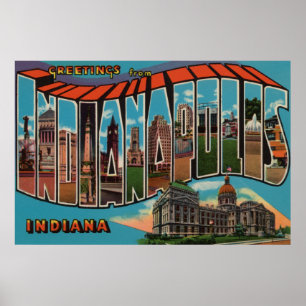 Indianapolis, Indiana (Hauptstadts-Gebäude) Poster
