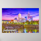 Indianapolis, Indiana, im frühen Abend Poster (Vorne)