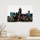 Indianapolis, Indiana in Graffiti Poster (Küche)