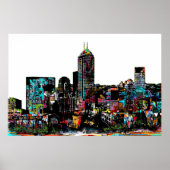 Indianapolis, Indiana in Graffiti Poster (Vorne)