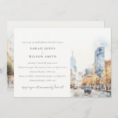 Indianapolis, Indiana Landscape Rehearsal Dinner Einladung (Vorne/Hinten)