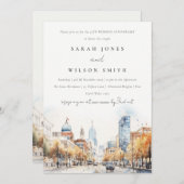 Indianapolis Indiana Landscape Wedding Anniversary Einladung (Vorne/Hinten)