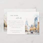 Indianapolis Indiana Landscape Wedding Detail Begleitkarte (Vorne/Hinten)