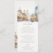 Indianapolis, Indiana Landscape Wedding Menu Card Einladung (Vorne/Hinten)